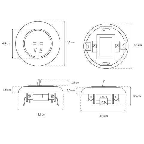 EX.ONE Włącznik żaluzjowy z ramką biały Electromalt