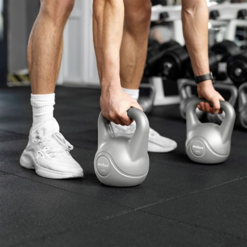 Kettlebell bitumiczny 18 kg szary REBEL ACTIVE