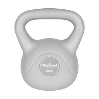 Kettlebell bitumiczny 20 kg szary REBEL ACTIVE