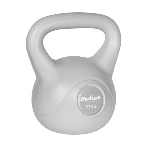 Kettlebell bitumiczny 22 kg szary REBEL ACTIVE