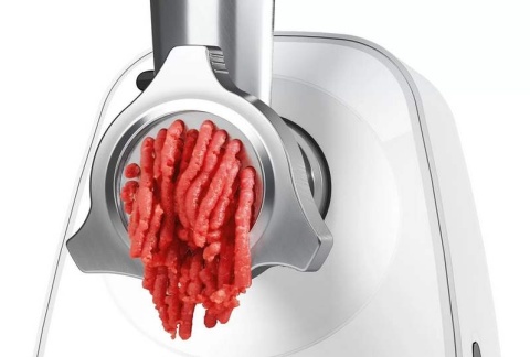 Maszynka do mielenia mięsa Bosch MFW2515W + wyciskarka soku, do kiełbasy