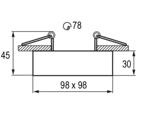 Oprawa sufitowa Simps Black kwadrat 98*98*H45 ruch