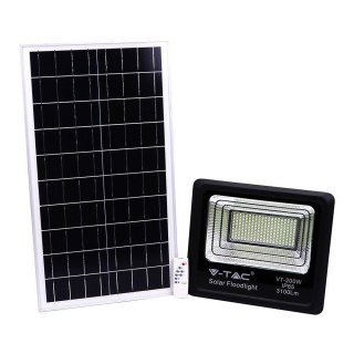 Projektor LED Solarny V-TAC 40W Czarny IP65, Pilot, Timer VT-200W 6000K 3100lm