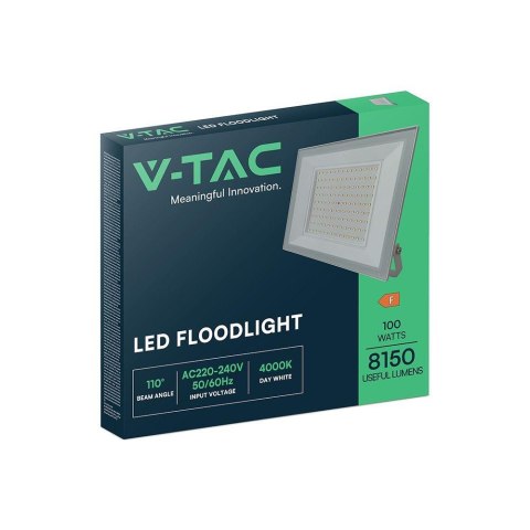 Projektor LED V-TAC 100W LED SMD 6500K Biały VT-44109 6500K 8150lm