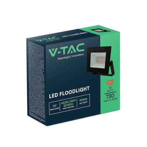 Projektor LED V-TAC 10W LED SMD 4000K Czarny VT-44012 4000K 730lm