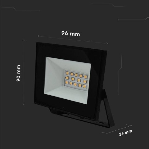 Projektor LED V-TAC 10W LED SMD 6400K Czarny VT-44012 6500K 730lm