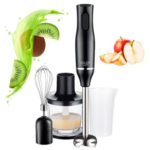 Adler Blender ręczny-|Zestaw | Pojemnik 500ml | Pojemnik z miarką: 700ml