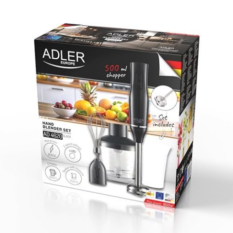 Adler Blender ręczny-|Zestaw | Pojemnik 500ml | Pojemnik z miarką: 700ml