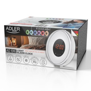 Adler Budzik świetlny | Symulacja wschodu słońca | Dźwięki natury | Radio FM | Podświetlenie nastrojowe