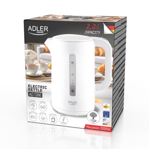 Adler Czajnik elektryczny 2,2 L - biały