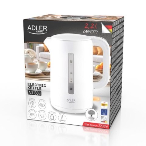 Adler Czajnik elektryczny 2,2 L - biały