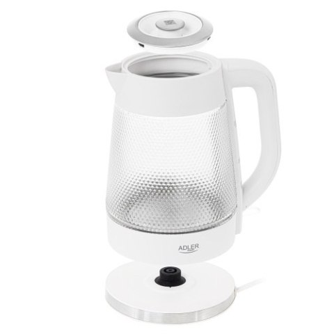 Adler Czajnik elektryczny szklany | Pojemność 1,8 L | Podświetlenie LED