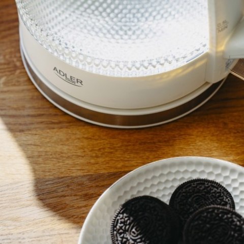 Adler Czajnik elektryczny szklany | Pojemność 1,8 L | Podświetlenie LED