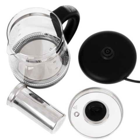 Adler Czajnik szklany 1,5 L z zaparzaczem i regulacją temperatury | 1,5 L | LED | 60-100°C |