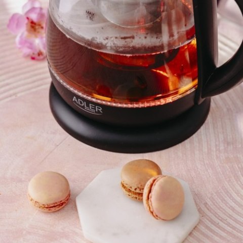 Adler Czajnik szklany 1,5 L z zaparzaczem i regulacją temperatury | 1,5 L | LED | 60-100°C |