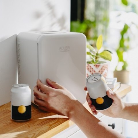 Adler Mini lodówka 4L | Chłodzenie i podgrzewanie | Do domu i samochodu | System Peltiera