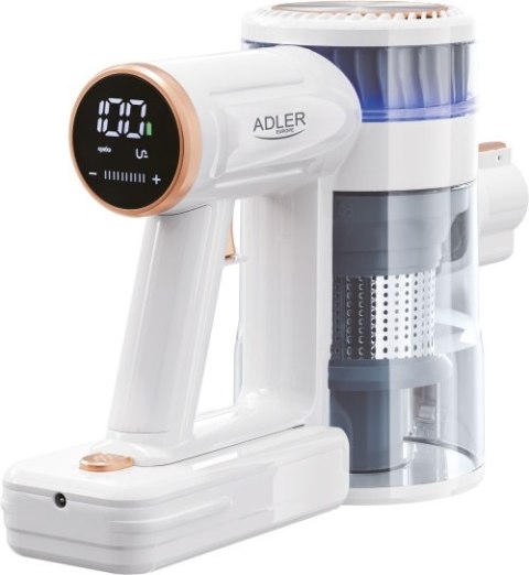 Adler Odkurzacz pionowy z dotykowym wyświetlaczem LED | 4 tryby ssania | Silnik bezszczotkowy | HEPA 13 | Do 70 m²