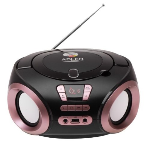 Adler Radio Boombox CD-MP3 | USB | FM Radio | AUX | Gniazdo słuchawkowe