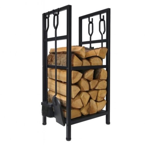 Adler Stojak na drewno kominkowe z zestawem narzędzi