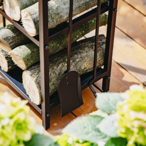 Adler Stojak na drewno kominkowe z zestawem narzędzi