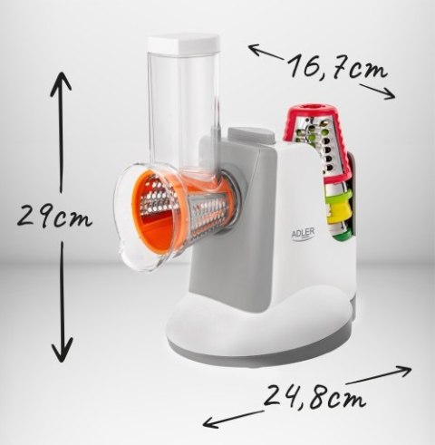 Adler Szatkownica do warzyw z 5 nasadkami