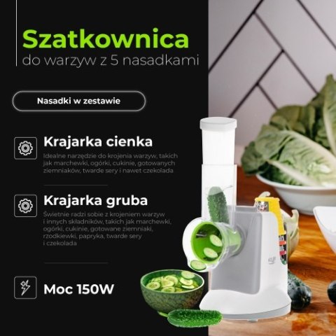Adler Szatkownica do warzyw z 5 nasadkami