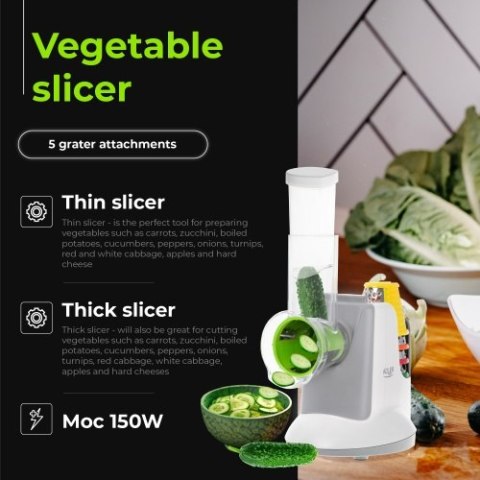 Adler Szatkownica do warzyw z 5 nasadkami