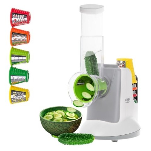 Adler Szatkownica do warzyw z 5 nasadkami