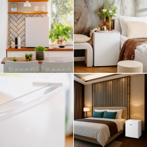 Adler Wolnostojąca lodówka podblatowa 58L| Metalowe drzwi | Regulacja chłodzenia | Agregatowa | Biała