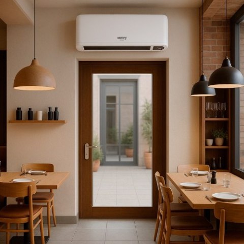 Camry Kurtyna powietrzna z wyświetlaczem LED | Montaż ścienny | Pilot zdalnego sterowania