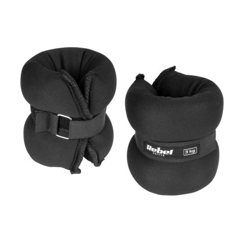 Obciążniki na kostki i nadgarstki 2x3kg, REBEL ACTIVE