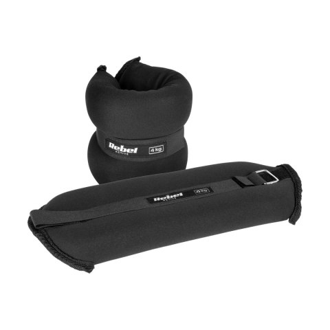 Obciążniki na kostki i nadgarstki 2x4kg, REBEL ACTIVE