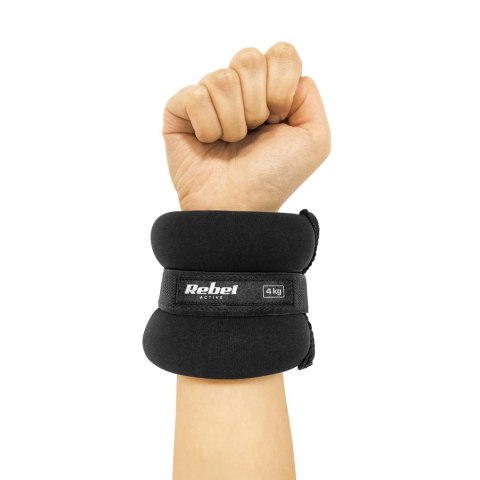 Obciążniki na kostki i nadgarstki 2x4kg, REBEL ACTIVE