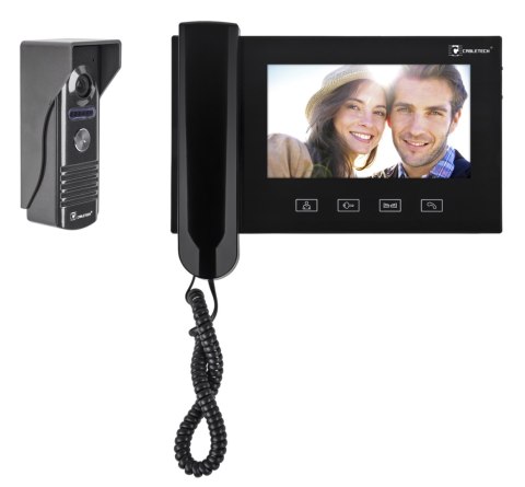 Videodomofon 7 cali ze słuchawką (kolorowy)