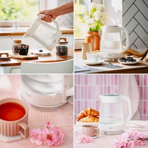 Adler Czajnik elektryczny szklany | Pojemność 1,8 L | Podświetlenie LED