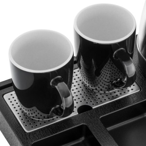 Adler Czajnik hotelowy ze stali nierdzewnej 1,2 l | Taca powitalna z kubkami i przegródkami