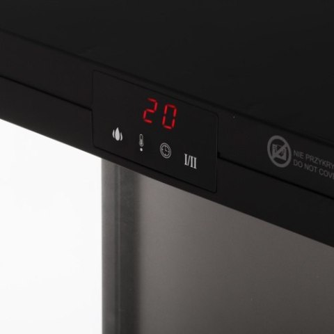 Adler Kominek elektryczny LED z pilotem | 3D efekt płomienia | 2 moce grzania 1000W/2000W | Termostat