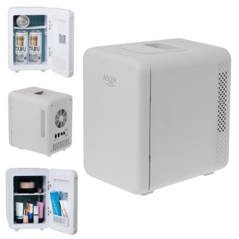 Adler Mini lodówka 4L | Chłodzenie i podgrzewanie | Do domu i samochodu | System Peltiera