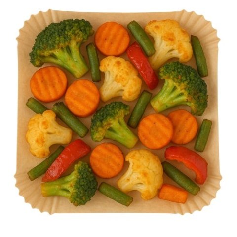 Adler Papierowe wkłady do frytkownicy powietrznej | 100 szt. | 23 cm | Do 240°C | Biodegradowalne