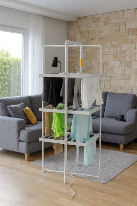 Adler Składana elektryczna suszarka do ubrań | 300W | Oszczędzająca miejsce | IP22