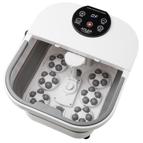 Adler Składany hydromasażer do stóp z masażem mechanicznym, podgrzewaniem wody i panelem LED