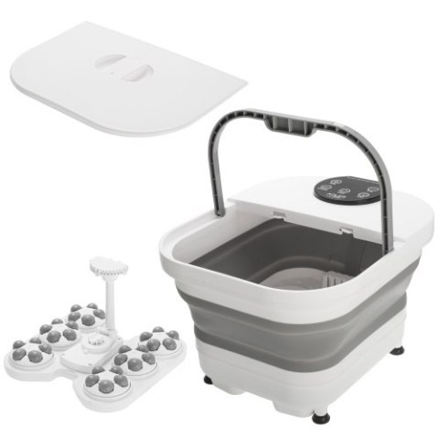 Adler Składany hydromasażer do stóp z masażem mechanicznym, podgrzewaniem wody i panelem LED