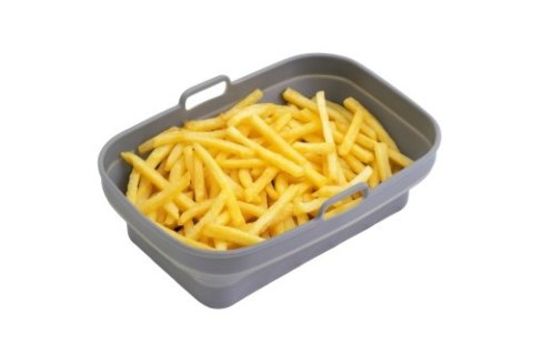Adler Tacka silikonowa do frytkownicy powietrznej | 19,8 cm x 13,1 cm | Wielokrotnego użytku | Silikon spożywczy BPA Free