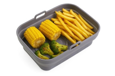 Adler Tacka silikonowa do frytkownicy powietrznej | 19,8 cm x 13,1 cm | Wielokrotnego użytku | Silikon spożywczy BPA Free