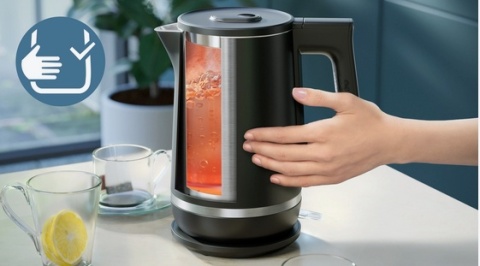 Czajnik stalowy 1,7 l z podwójną ścianką czarny Philips HD9395/90