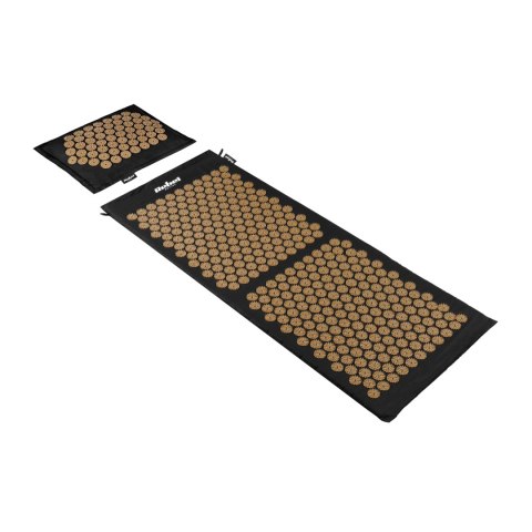 Mata zdrowotna ECO z kolcami do akupresury z poduszką, 110x42cm, XL, szare kolce, Rebel Active