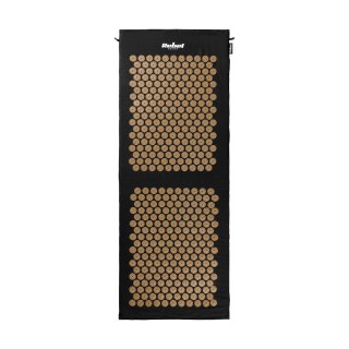 Mata zdrowotna ECO z kolcami do akupresury z poduszką, 130x50cm, XXL, złote kolce, Rebel Active