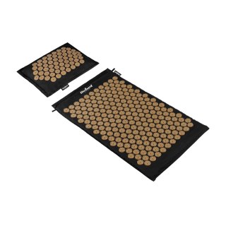 Mata zdrowotna ECO z kolcami do akupresury z poduszką, 72x42cm, złote kolce, Rebel Active