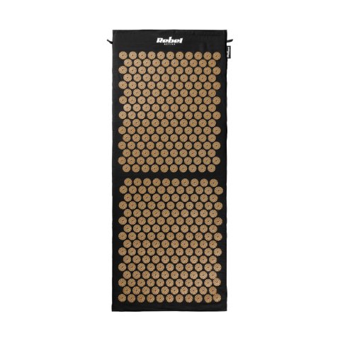 Mata zdrowotna z kolcami do akupresury z poduszką, 110x42cm, XL, złote kolce, Rebel Active