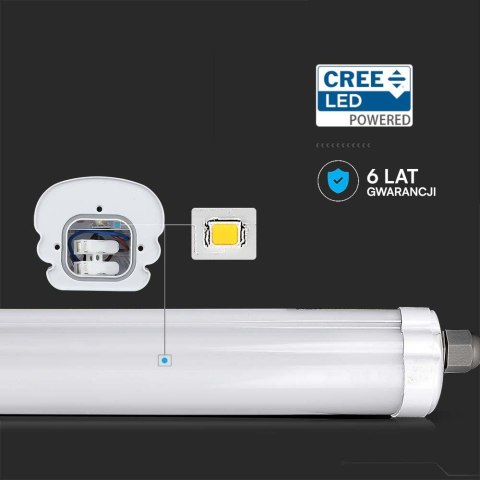 Oprawa hermetyczna LED V-TAC CREE CHIP G-series 120cm 36W 135Lm/W VT-1249 6500K 4820lm 6 Lat Gwarancji